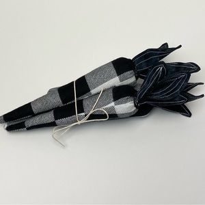 Hand crafted black and white buffalo plaid carrots rustic farmhouse decor